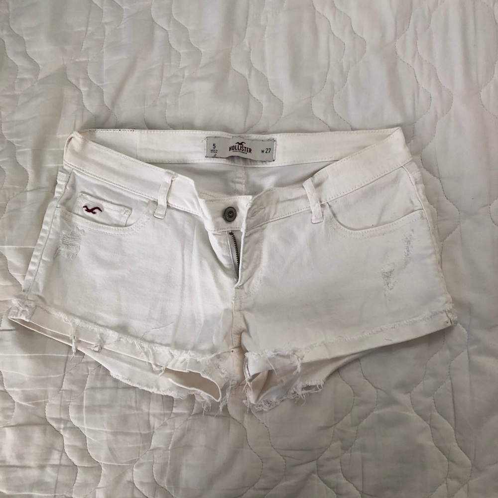 Hollister White Jean Shorts